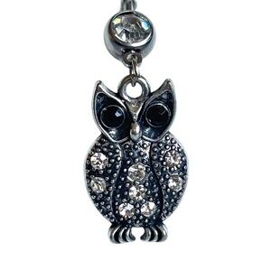 Owl Navel Belly Button Ring Body Piercing Jewelry 14g